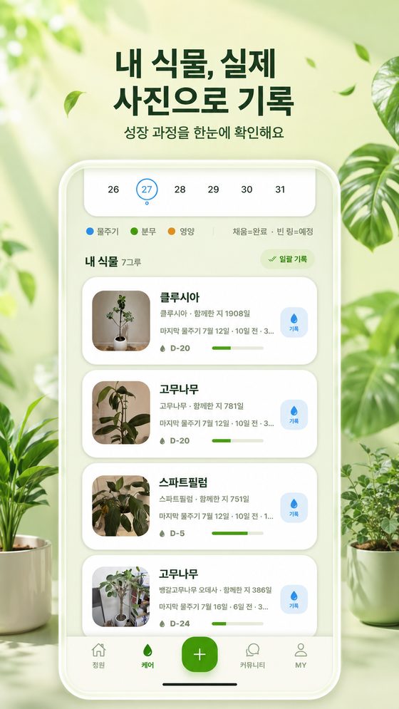식물 사진 기록